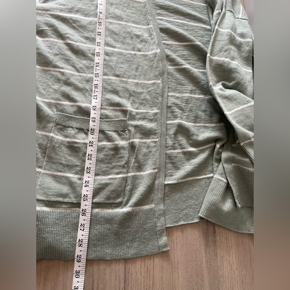 Madewell | Marlton Striped Linen Blend Cardigan Sweater Button Details Beachy - Picture 8 of 8